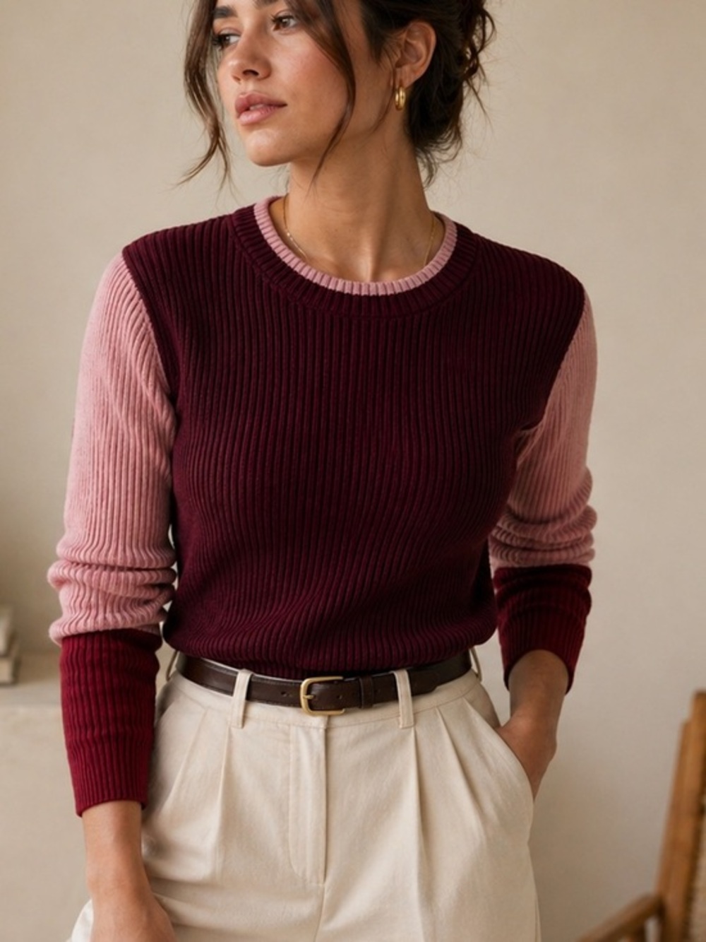 Hugo Boss Women’s Knit Sweater Casual Chic Pullover Top small